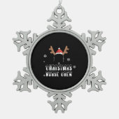Kerstverpleegkundige, rendierbaars, CNA-verpleegst Tin Sneeuwvlok Ornament (Voorkant)