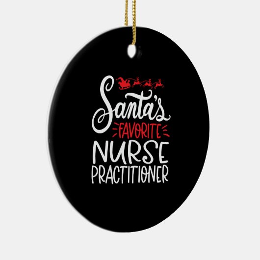 kerstverpleegkundige, verpleegkundige np keramisch ornament (Rechts)