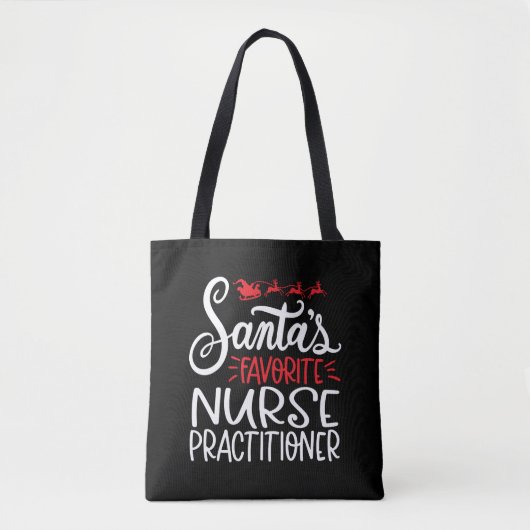 kerstverpleegkundige, verpleegkundige np tote bag (Voorkant)