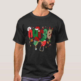 Kerstverpleegster Coquette Strik Stethoscoop Verpl T-shirt