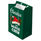 Kerstverpleegster Crew Santa Hat Kerstmis Medium Cadeauzakje (Voorkant Gekanteld)