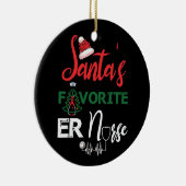 Kerstverpleegster, favoriete kerstverpleegster keramisch ornament (Rechts)