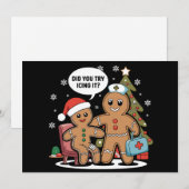 Kerstverpleegster Gingerbread Man Heb je de Icing  Feestdagenkaart (Voorkant / Achterkant)