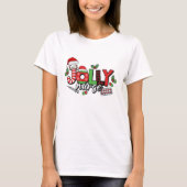 Kerstverpleegster Grappig Holly Jolly Nurse T-shirt (Voorkant)