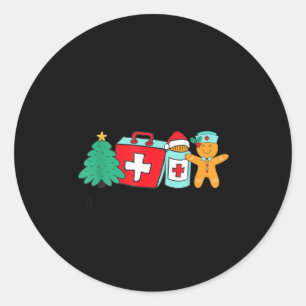 Kerstverpleegster Heb je geprobeerd het te bevriez Ronde Sticker
