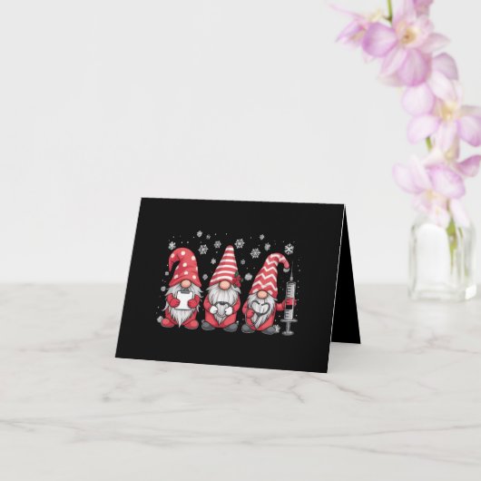 Kerstverpleegster Kabouters Cute Kerst Scrubs Kaart (Orchidee)