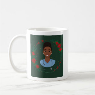 Kerstverpleegster mok, gepersonaliseerd cadeau voo koffiemok