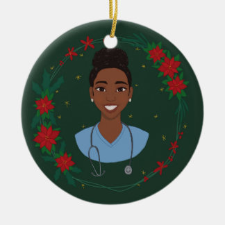 Kerstverpleegster Ornament, Gepersonaliseerd RN Ca Keramisch Ornament