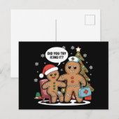 Kerstverpleegster peperkoek man heb je geprobeerd feestdagenkaart (Voorkant / Achterkant)