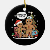 Kerstverpleegster peperkoek man heb je geprobeerd keramisch ornament (Voorkant)