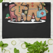 Kerstverpleegster peperkoek man heb je geprobeerd theedoek (Gevouwen)