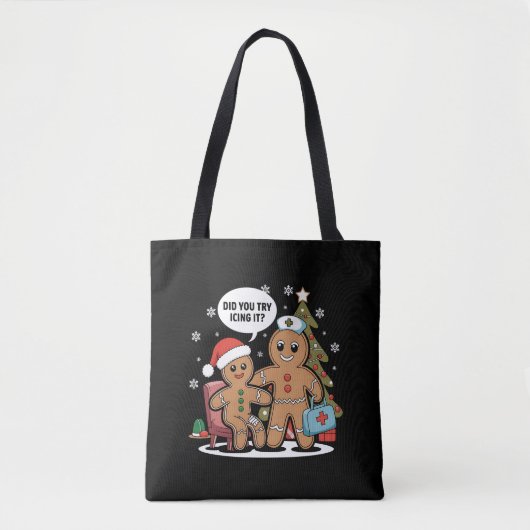 Kerstverpleegster peperkoek man heb je geprobeerd  tote bag (Voorkant)