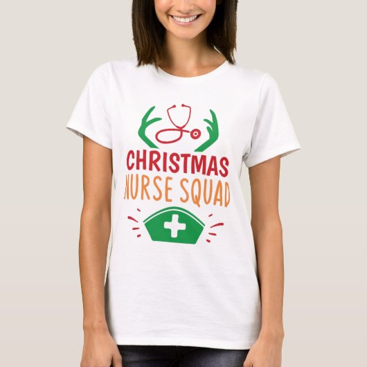 Kerstverpleegster squad t-shirt (Voorkant)