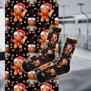 Kerstverpleegster Whimsical Gebruid Mannetje Sokken