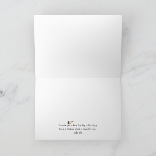 Kerstvers Forest Snowflakes Chickadee Bird Feestdagen Kaart (Binnen)