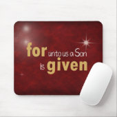 kerstvers met rood muismat (Met muis)