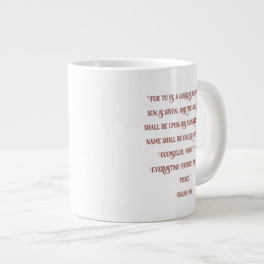 Kerstvers Speciale Mok (Voorkant rechts)