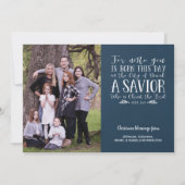 Kerstvers Typografie Vakantiefoto Feestdagenkaart (Voorkant)