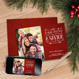 Kerstvers Typografie Vakantiefoto Feestdagenkaart