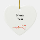 Kerstversieel hartchirurg keramisch ornament (Achterkant)