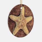 Kerstversieel van de Bronze Starfish Keramisch Ornament (Rechts)