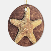 Kerstversieel van de Bronze Starfish Keramisch Ornament (Links)