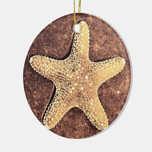 Kerstversieel van de Bronze Starfish Keramisch Ornament (Links)