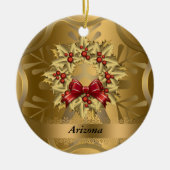 Kerstversieel van de staat Arizona Keramisch Ornament (Voorkant)