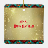 Kerstversieel van het zuidwesten keramisch ornament (Achterkant)