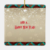 Kerstversieel van het zuidwesten keramisch ornament (Achterkant)