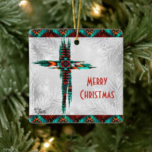 Kerstversieel van het zuidwesten keramisch ornament (Boom)
