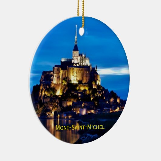 Kerstversieel van Mont-Saint-Michel Keramisch Ornament (Rechts)