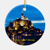 Kerstversieel van Mont-Saint-Michel Keramisch Ornament (Voorkant)