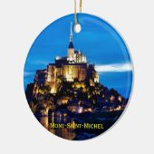Kerstversieel van Mont-Saint-Michel Keramisch Ornament (Links)