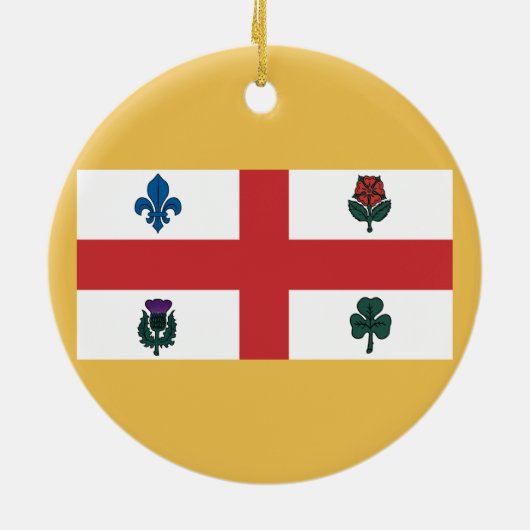 Kerstversieel van Montreal Quebec Keramisch Ornament (Achterkant)