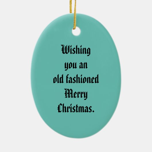 kerstversier keramisch ornament (Achterkant)