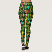 Kerstversierde Cactus Kerstmis Leggings (Achterkant)