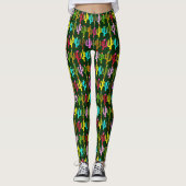 Kerstversierde Cactus Kerstmis Leggings (Voorkant)