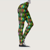 Kerstversierde Cactus Kerstmis Leggings (Rechts)