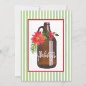 Kerstversierde Growler Feestdagenkaart (Voorkant)
