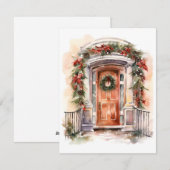 Kerstversierde kerstgroetkaart feestdagenkaart (Voorkant / Achterkant)