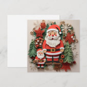 Kerstversierde kerstgroetkaart feestdagenkaart (Voorkant / Achterkant)