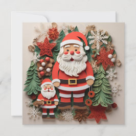 Kerstversierde kerstgroetkaart feestdagenkaart