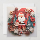 Kerstversierde kerstkaart (Achterkant)