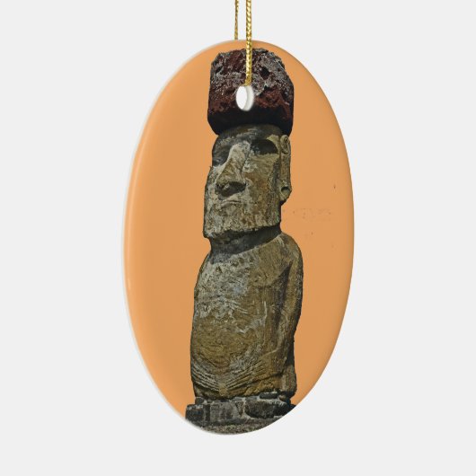 Kerstversiering 1 Moai Keramisch Ornament (Rechts)