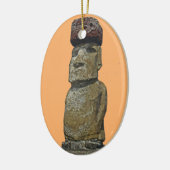 Kerstversiering 1 Moai Keramisch Ornament (Links)