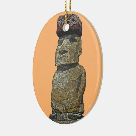 Kerstversiering 1 Moai Keramisch Ornament (Links)