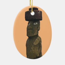 Kerstversiering 1 Moai Keramisch Ornament