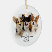 kerstversiering 2022 met portret keramisch ornament (Rechts)