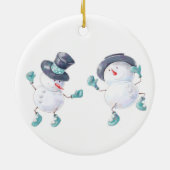 Kerstversiering 2 gezichten keramisch ornament (Achterkant)